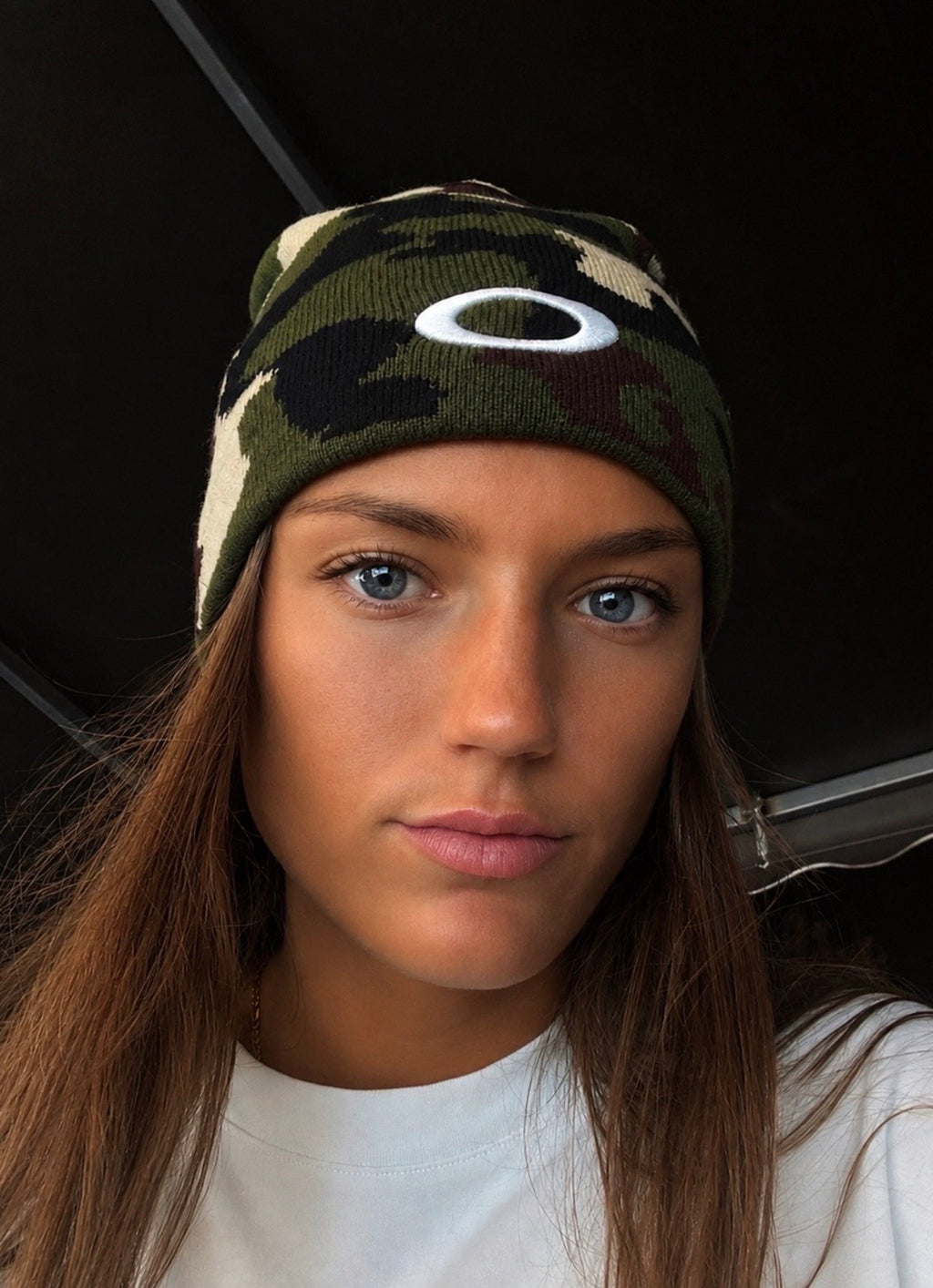 Camo Green Oakley Beanie